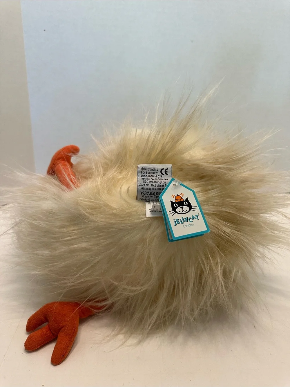 Jellycat Chelsea Chicken Cream Fluffy Silky Chick Plush NWT Retired